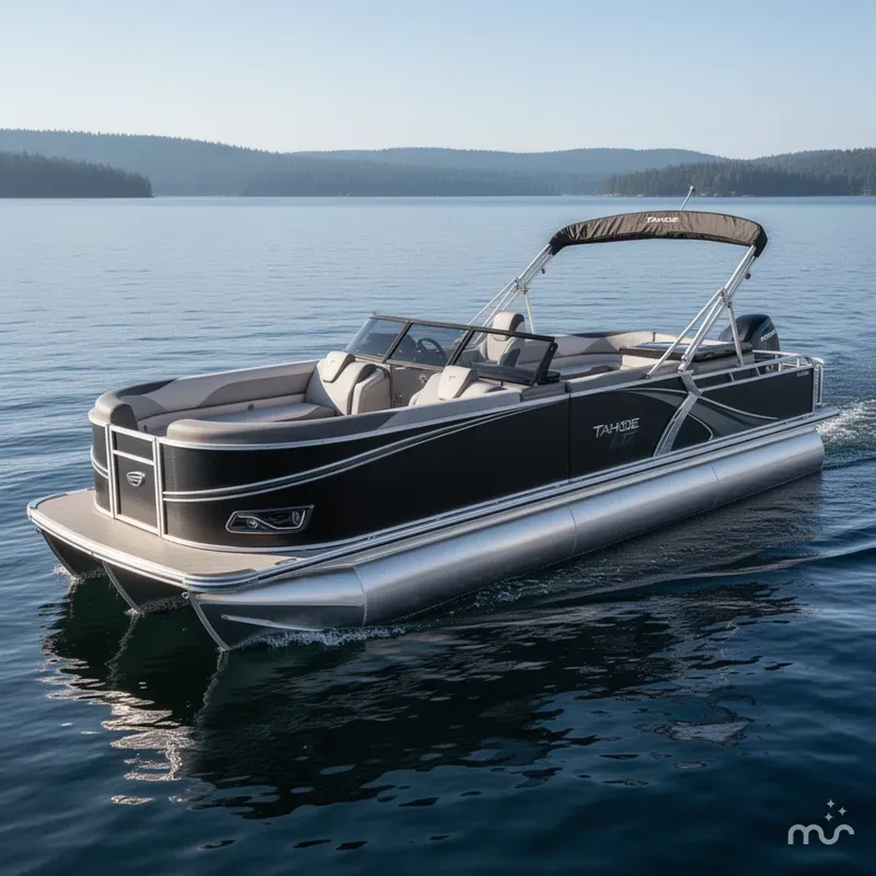 Slide: The Image of Tahoe LTZ 2385 Elite Cruise Windshield Tritoon & Honda 4 2025 - 0