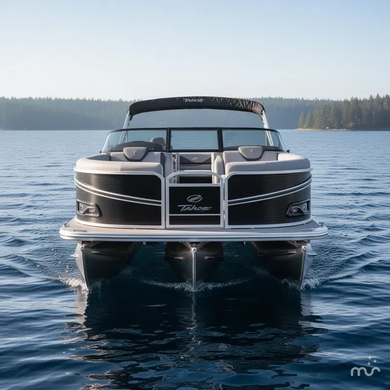 Slide: The Image of Tahoe LTZ 2385 Elite Cruise Windshield Tritoon & Honda 4 2025 - 1