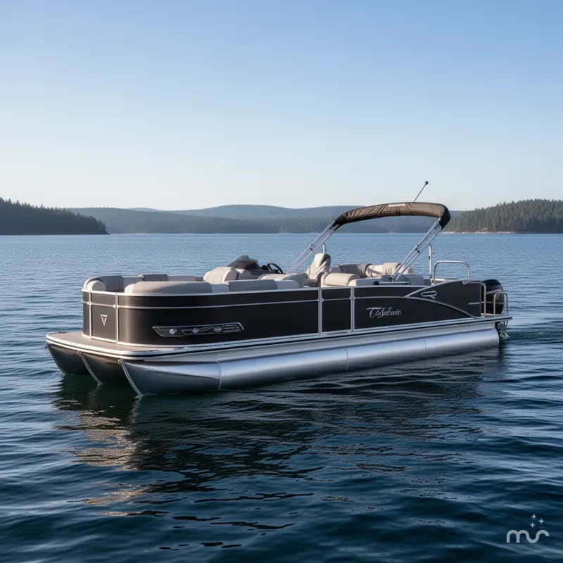 Slide: The Image of Tahoe Cascade 2385 Elite Cruise Tritoon & Honda 4-Stroke 2025 - 2