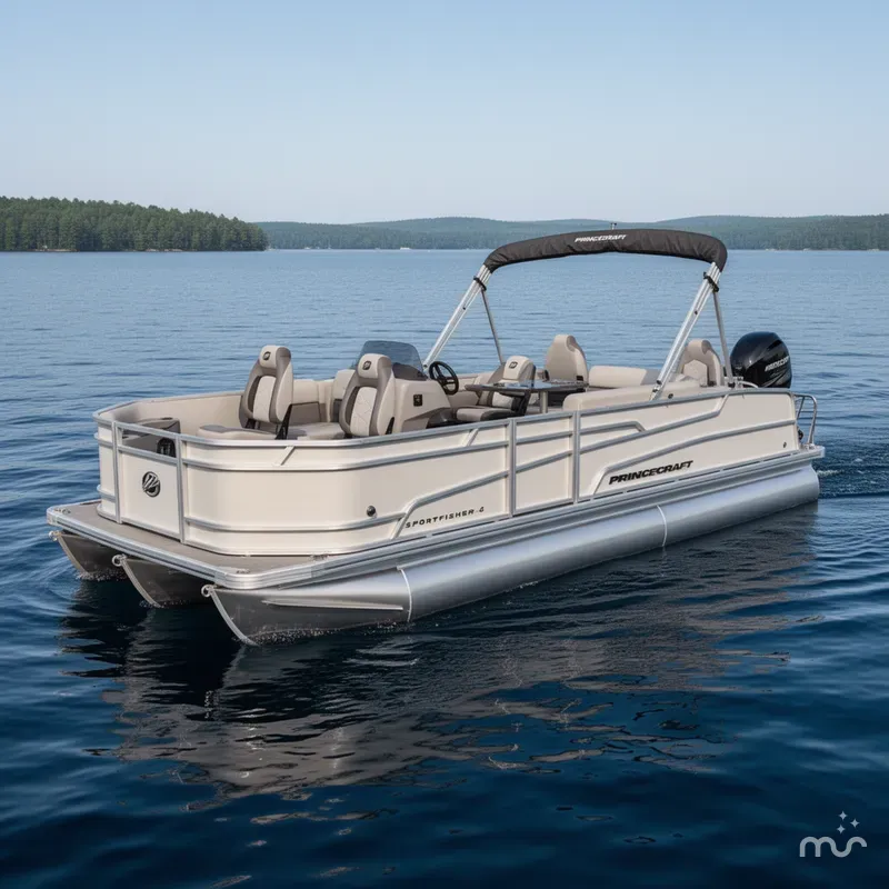 Slide: The Image of Princecraft 21 Sportfisher 4-S Quad Fish Pontoon & Mercury 4-S 2025 - 0