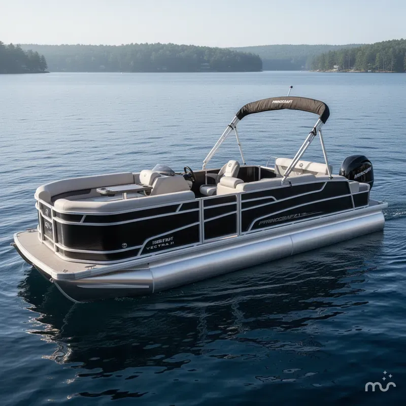 Slide: The Image of Princecraft Vectra 21 RL Swingback Lounge Pontoon & Mercury 4- 2025 - 0