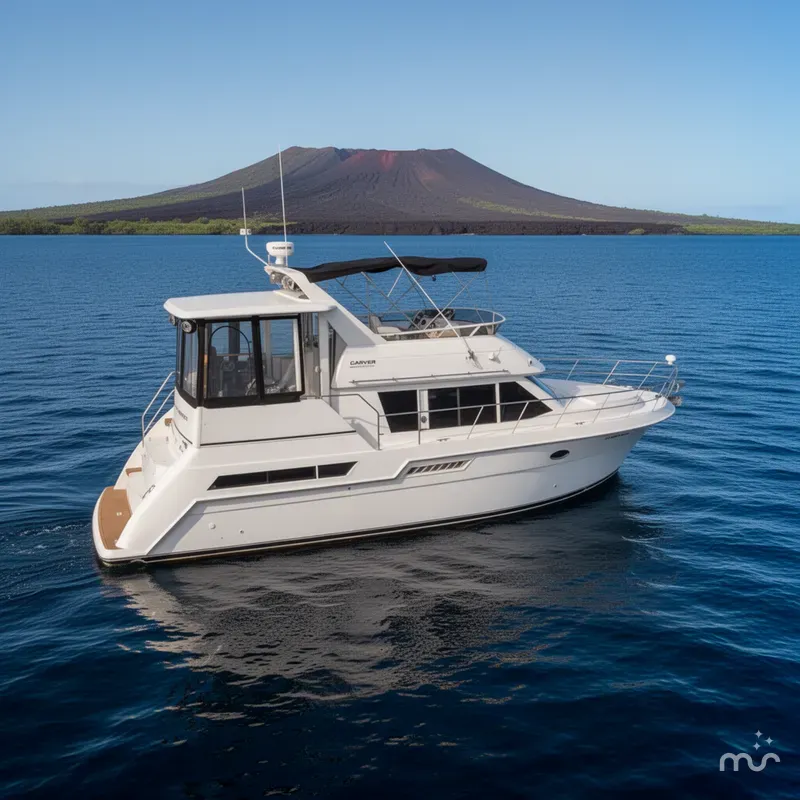 Slide: The Image of Carver Yachts 405 Aft Cabin Motor Yacht 1998 - 2