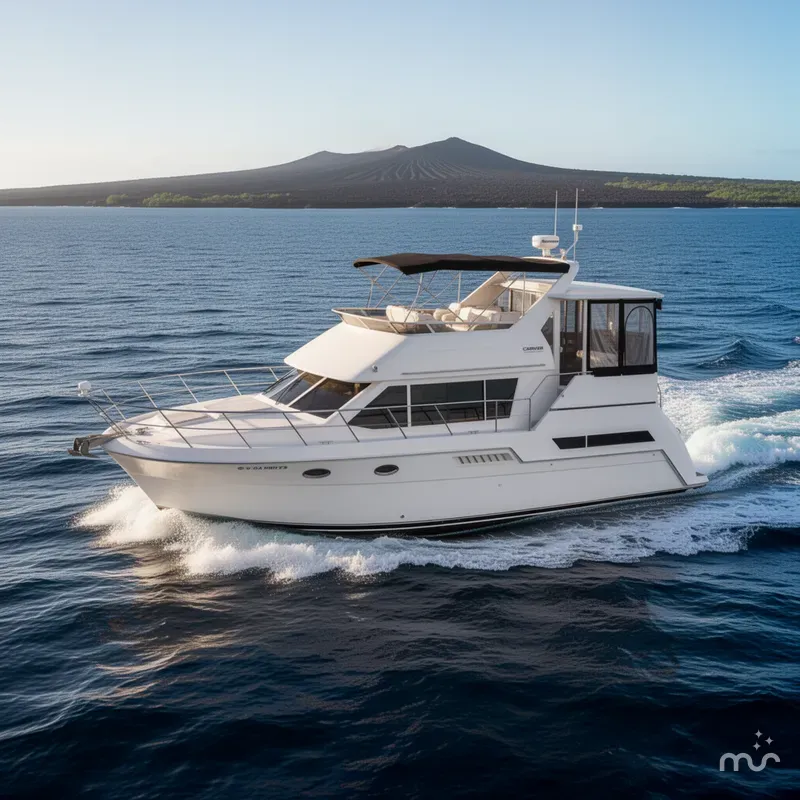 Slide: The Image of Carver Yachts 405 Aft Cabin Motor Yacht 1998 - 4