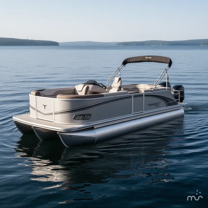 Slide: The Image of Tahoe LTZ 2385 Elite Cruise Tritoon & Honda 4-Stroke EFI 2025 - 2