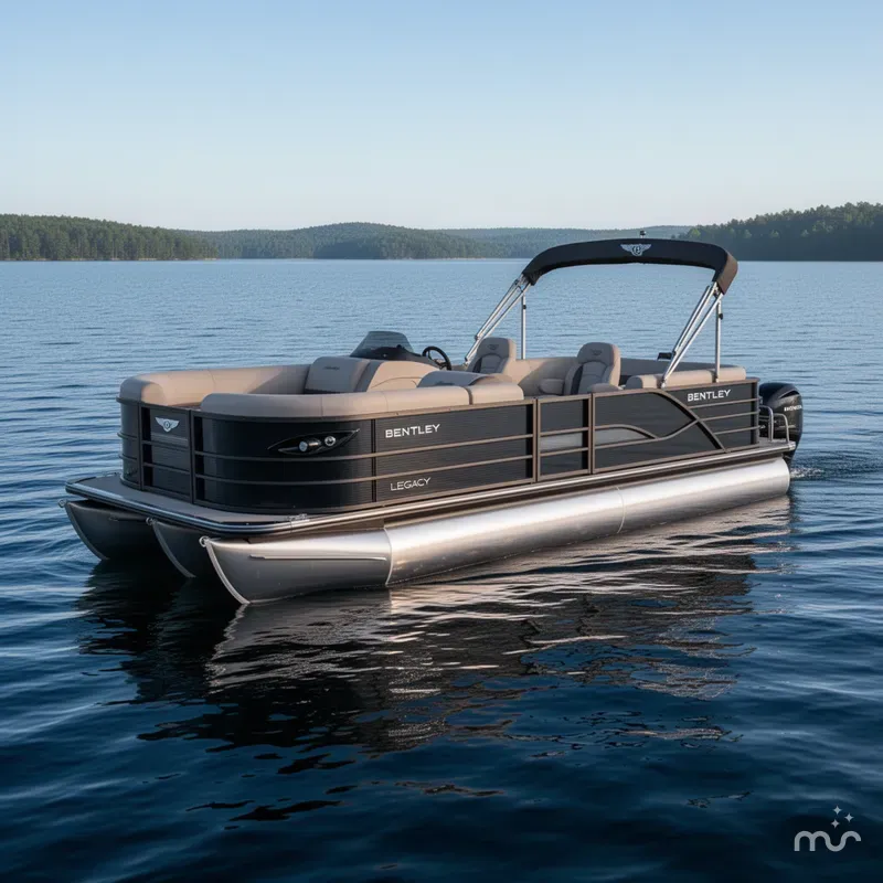 Slide: The Image of Bentley Pontoons Legacy 200 Swingback & Honda 4-Stroke EFI 2025 - 2