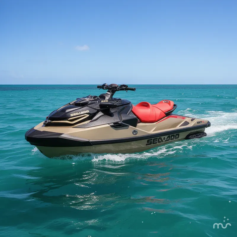 Slide: The Image of Sea-Doo RXT-X™ 325 Metallic Tan / Lava Red Premi 2025 - 4