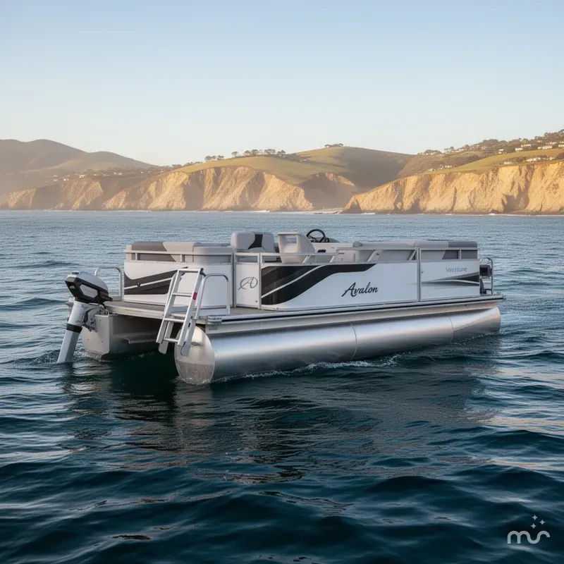 Slide: The Image of Avalon Venture Cruise 17 w/ 6.0 Torqeedo Electric Motor 2023 - 0