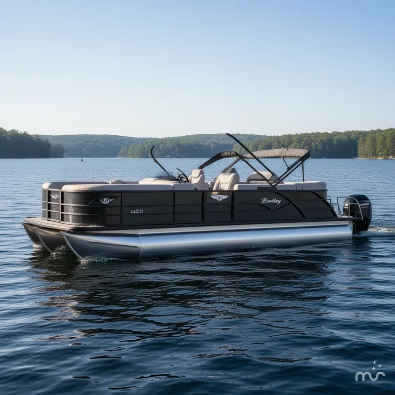 Slide: The Image of Bentley Pontoons Legacy 220 Quad Swingback 2025 - 0