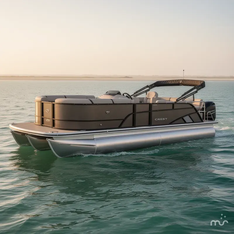 Slide: The Image of Crest Classic 220 SLRC Tritoon 2025 - 2