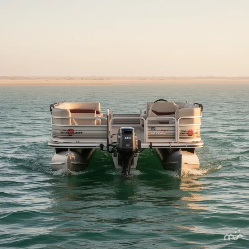 Slide: The Image of Tracker 21 Party Barge 2000 - 3