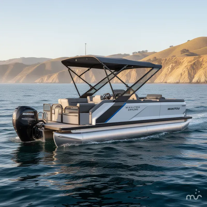 Slide: The Image of Manitou Explore 22 MAX Navigator with Trifold Bench 2025 - 0