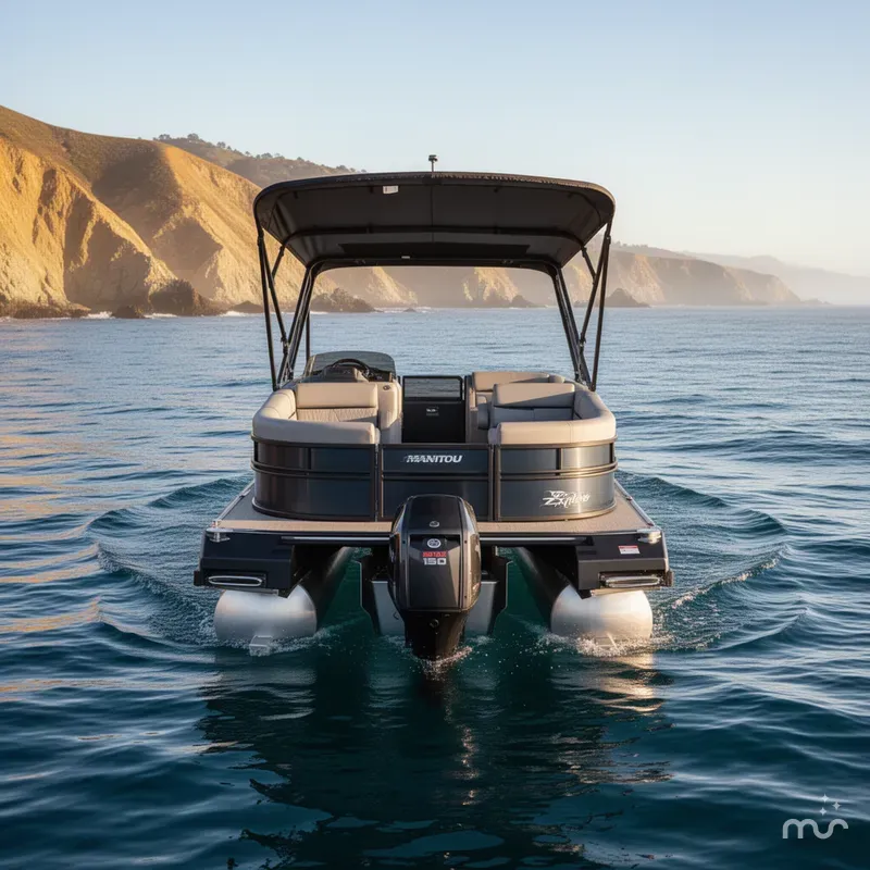 Slide: The Image of Manitou Explore 22 MAX Navigator with Trifold Bench 2025 - 2