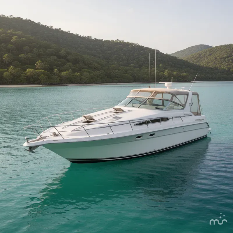 Slide: The Image of Sea Ray 420 Sundancer 1989 - 2