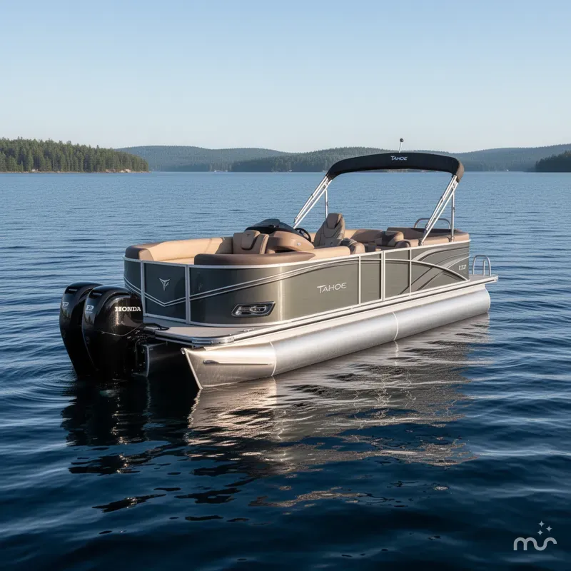 Slide: The Image of Tahoe LTZ 2385 Swingback (VRB) Tritoon & Honda 4-Stroke 2025 - 1