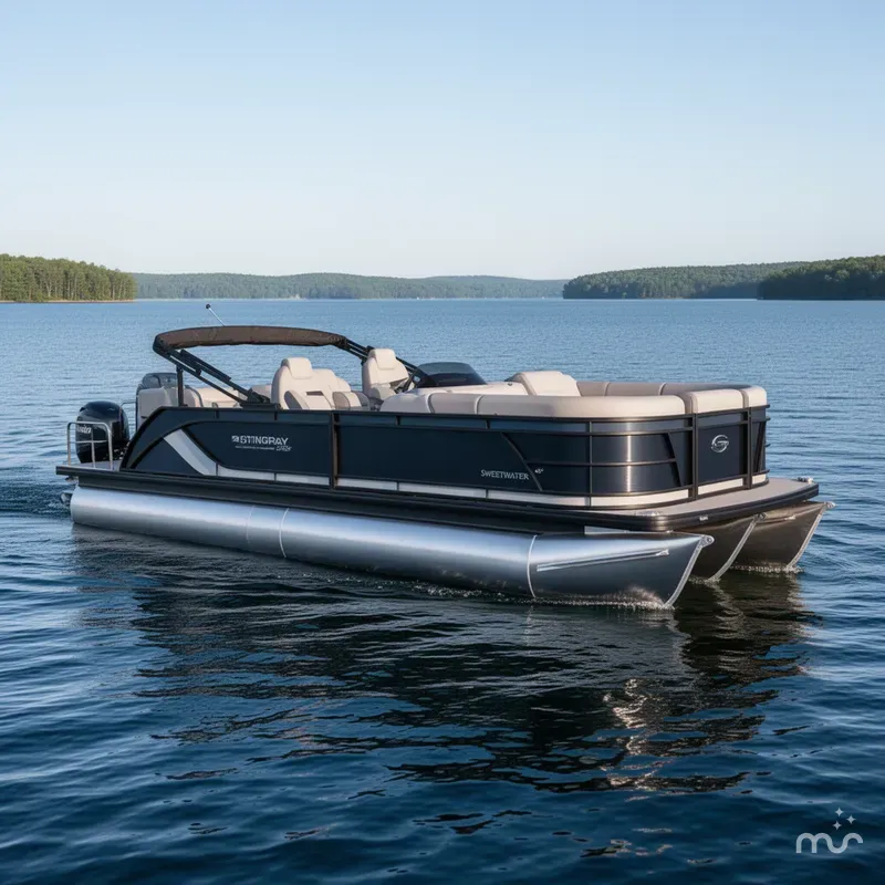Slide: The Image of Godfrey Sweetwater 2286QS (Quad Seating) Full Tritoon 2025 - 1