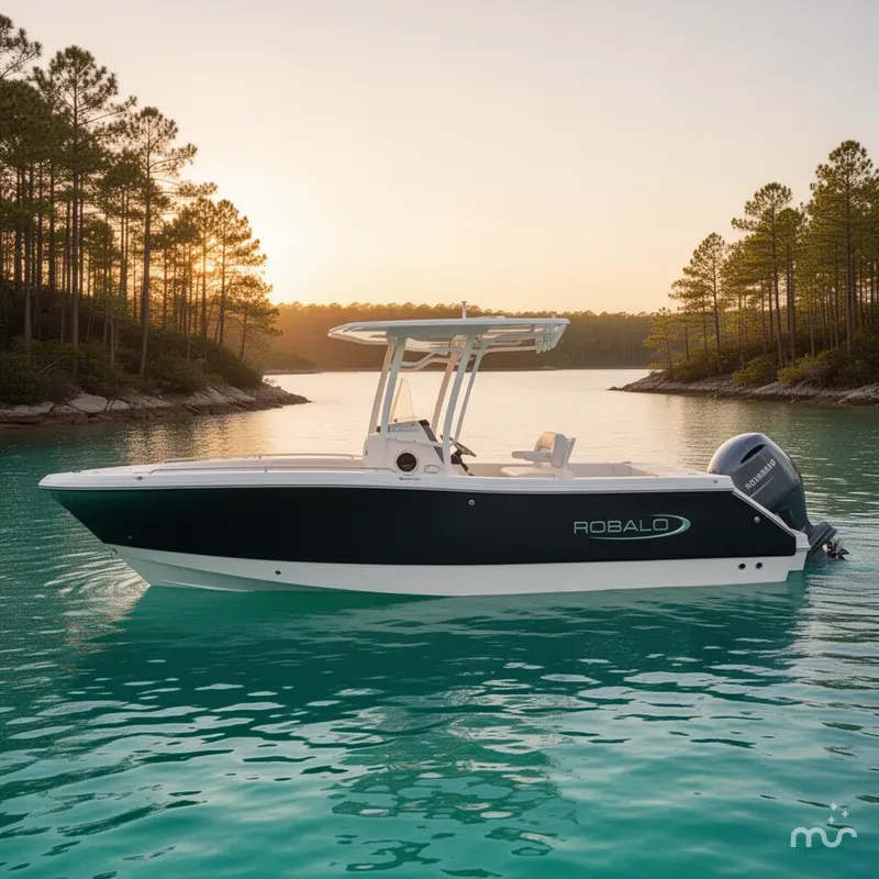 Slide: The Image of Robalo R230 Center Console 2025 - 2