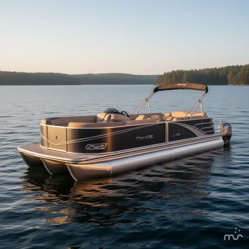 Slide: The Image of Tahoe LTZ 2385 Cruise Rear Bench (CRB) Tritoon & Honda 4 2025 - 0