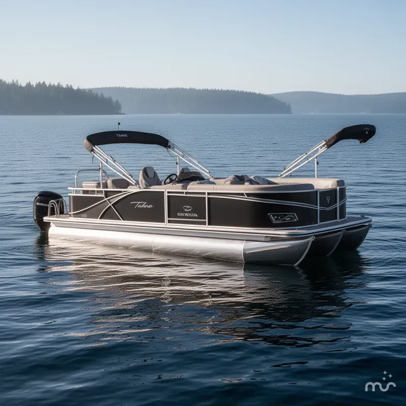Slide: The Image of Tahoe LTZ 2385 Elite Tritoon & Honda 4-Stroke EFI 2025 - 2