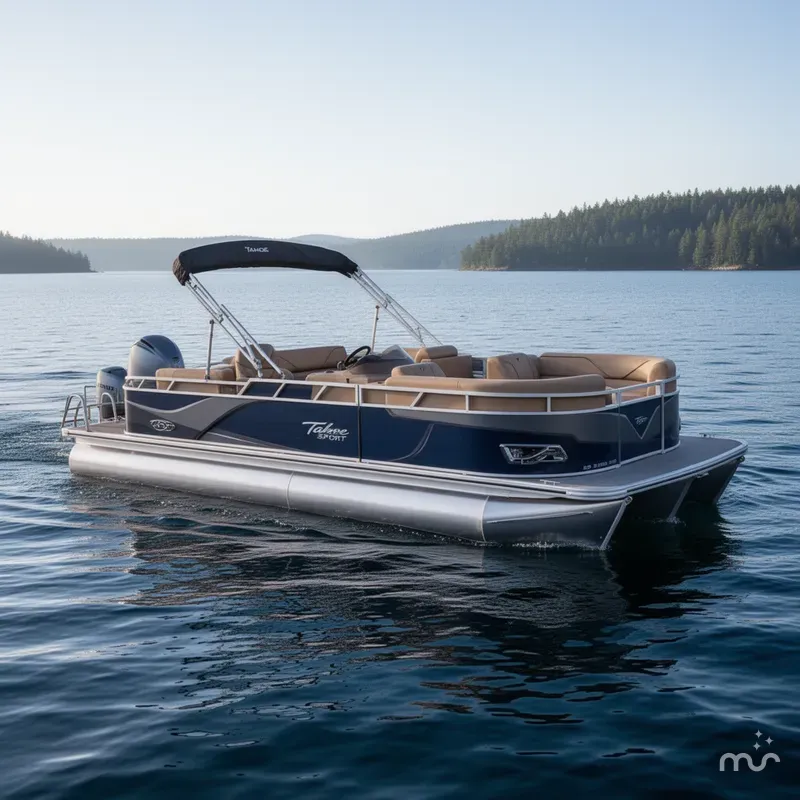 Slide: The Image of Tahoe Sport 2385 Swingback (VRB) Pontoon & Honda 4-Strok 2025 - 0