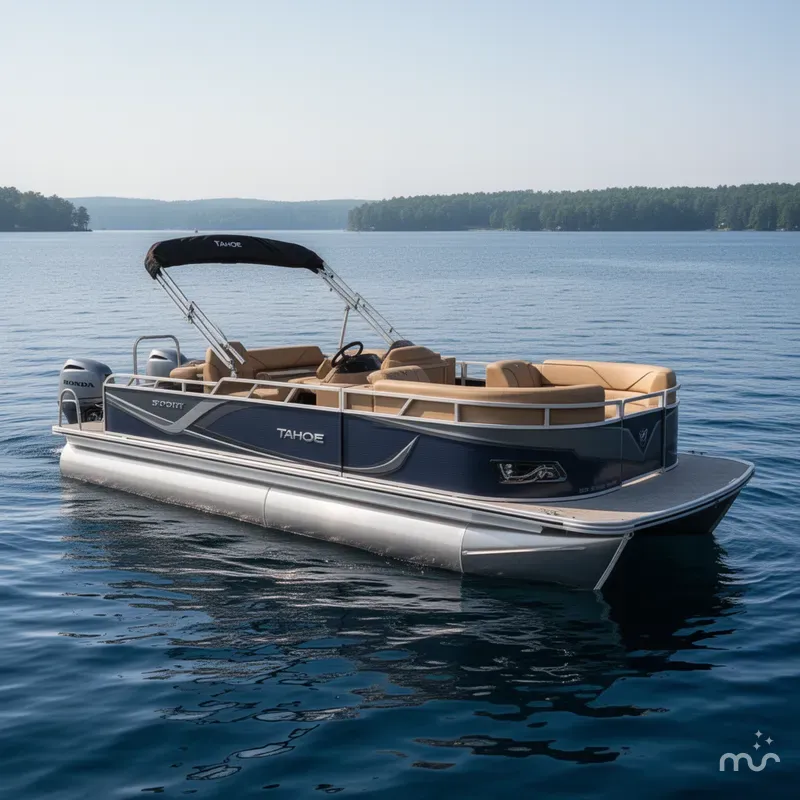 Slide: The Image of Tahoe Sport 2385 Swingback (VRB) Pontoon & Honda 4-Strok 2025 - 2