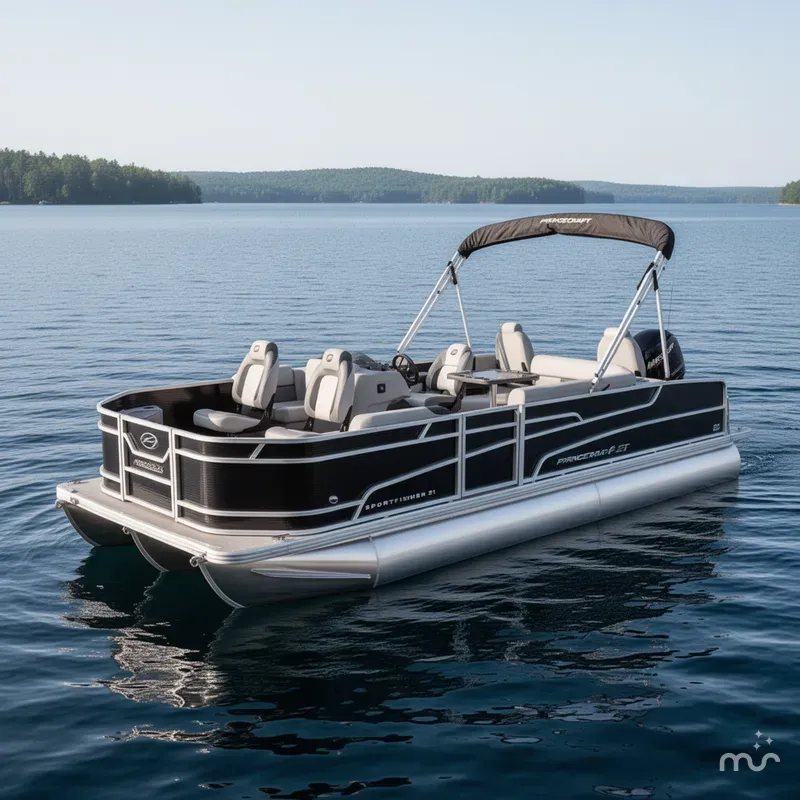 Slide: The Image of Princecraft 21 Sportfisher 4-S Quad Fish Pontoon & Mercury 4-S 2025 - 0
