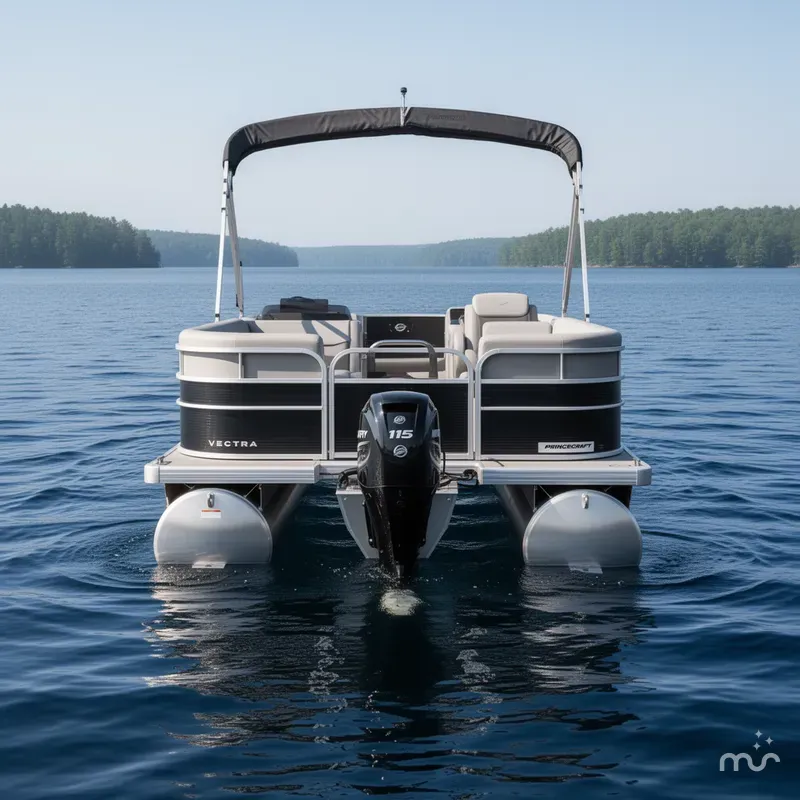 Slide: The Image of Princecraft Vectra 23 RL SS Swingback Pontoon & Mercury 115HP 2025 - 0