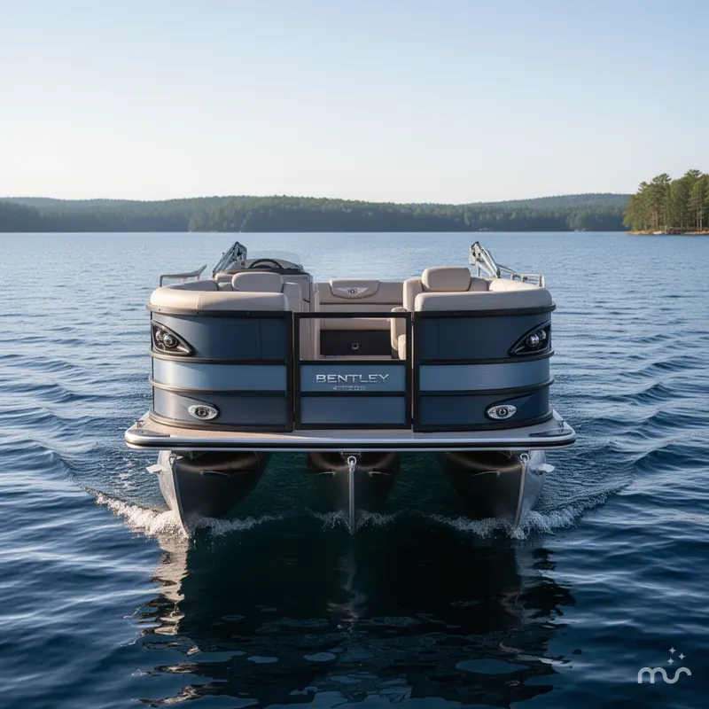 Slide: The Image of Bentley Pontoons Legacy 200 Navigator Quad Lounge & Honda 4-Stroke 2025 - 1