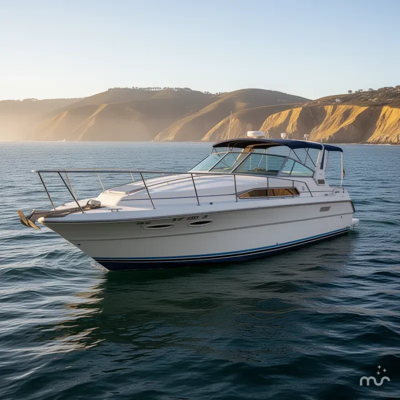 Slide: The Image of Sea Ray 340 Express Cruiser 1986 - 0
