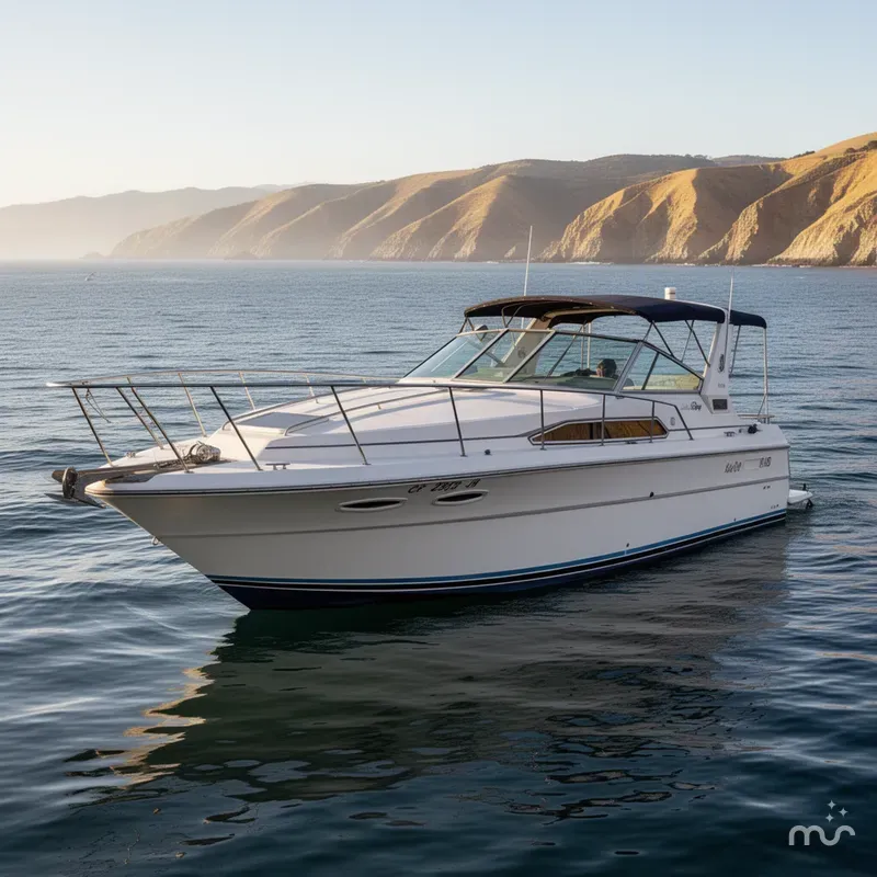 Slide: The Image of Sea Ray 340 Express Cruiser 1986 - 2