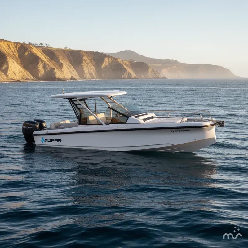 Slide: The Image of Axopar AX/E 25 High-Performance Electric Boat with EVOY® STORM engines 2025 - 0