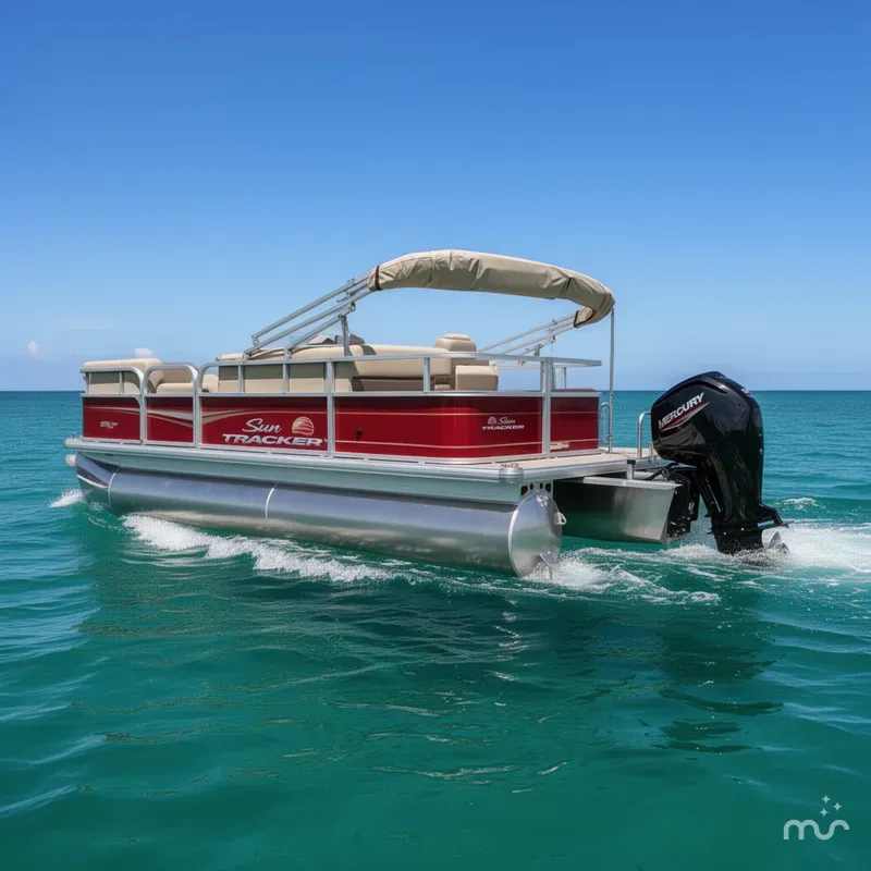 Slide: The Image of Sun Tracker Party Barge 18 DLX 2024 - 0