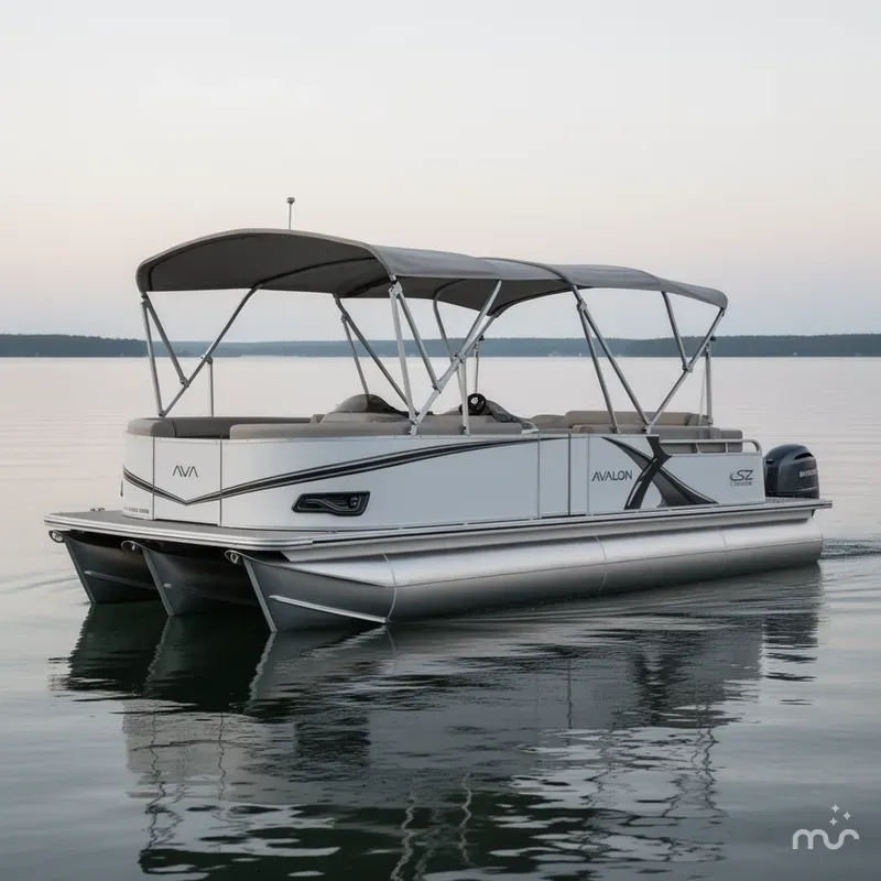 Slide: The Image of Avalon LSZ 23' Cruise Rear Bench TT - Triple Toon - IN ST 2025 - 0