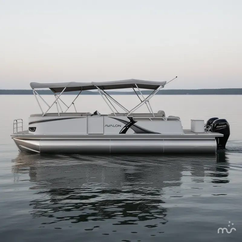 Slide: The Image of Avalon LSZ 23' Cruise Rear Bench TT - Triple Toon - IN ST 2025 - 1