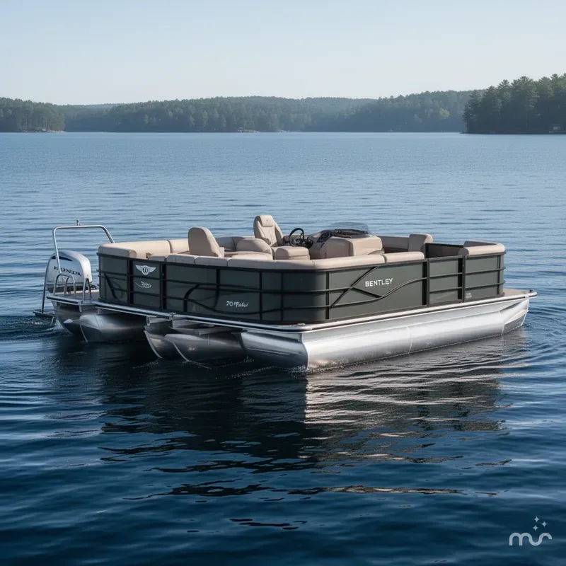 Slide: The Image of Bentley Pontoons 220 Fish & Cruise & Honda 4-Stroke EFI 2025 - 0