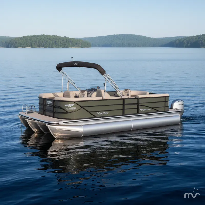 Slide: The Image of Bentley Pontoons 220 Fish & Cruise & Honda 4-Stroke EFI 2025 - 2