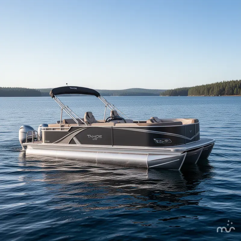Slide: The Image of Tahoe LTZ 2385 Quad Lounge Shift SS Tritoon & Honda 4-St 2025 - 2