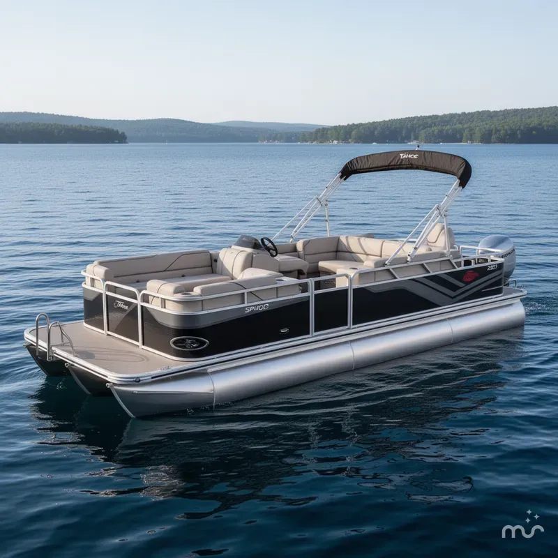 Slide: The Image of Tahoe Sport 23' Fish & Cruise Pontoon & Honda 4-Stroke E 2025 - 0