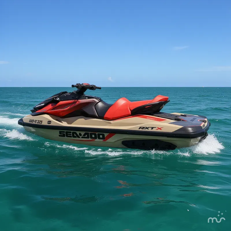 Slide: The Image of Sea-Doo RXT-X™ 325 Metallic Tan / Lava Red Premium 2025 - 0