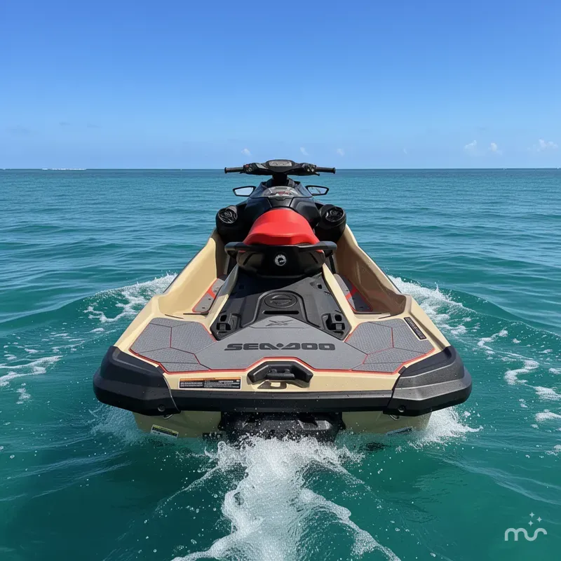 Slide: The Image of Sea-Doo RXT-X™ 325 Metallic Tan / Lava Red Premium 2025 - 2