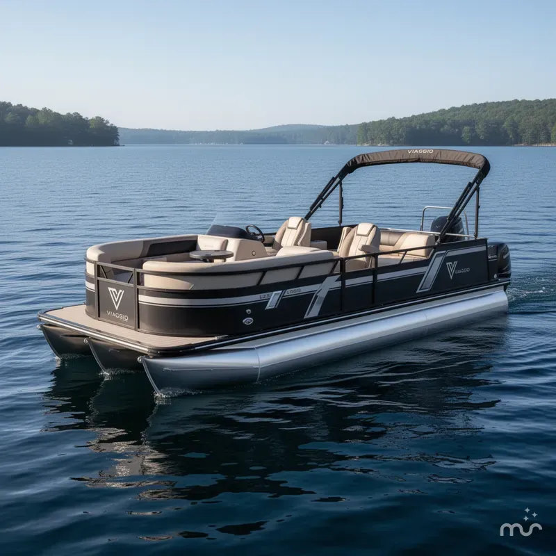 Slide: The Image of Viaggio Lago S L22S Triple Toon Pontoon 2021 - 0