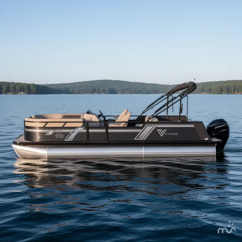 Slide: The Image of Viaggio Lago S L22S Triple Toon Pontoon 2021 - 1