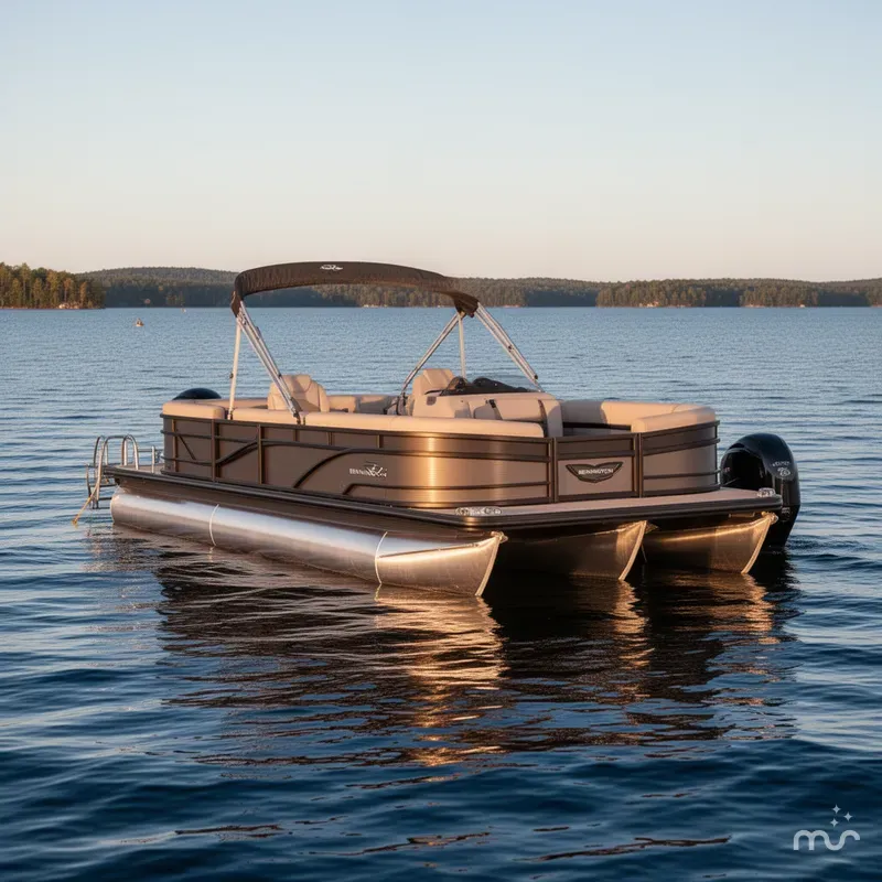 Slide: The Image of Bennington R Bowrider Quad Bench 25RTFBA Tritoon 2025 - 2