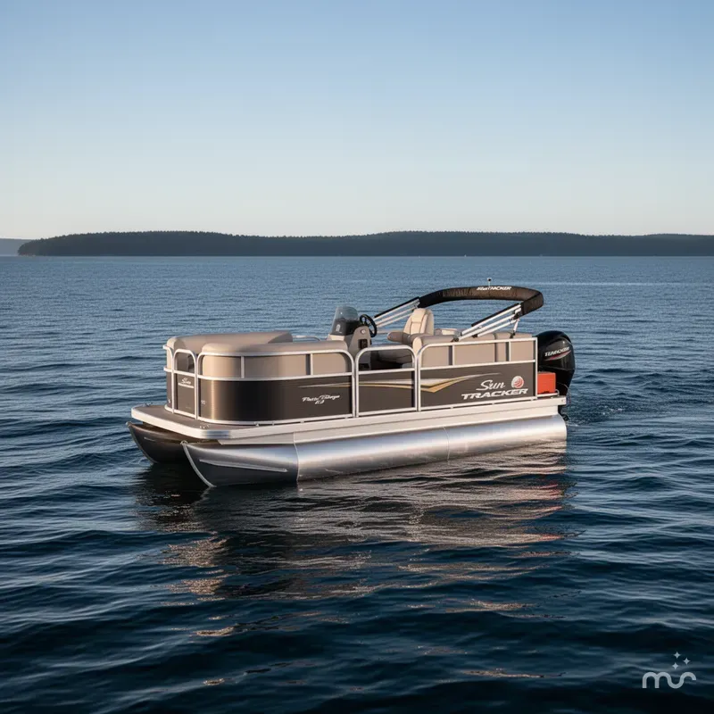 Slide: The Image of Sun Tracker Party Barge 16 DLX 2025 - 2