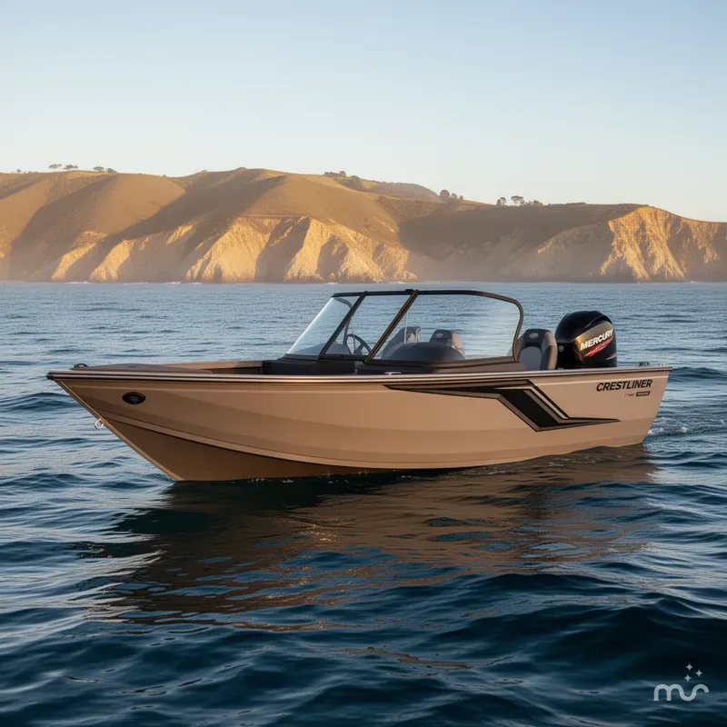 Slide: The Image of Crestliner Hawk 1750 WT JS w/ 90HP Mercury! 2025 - 3