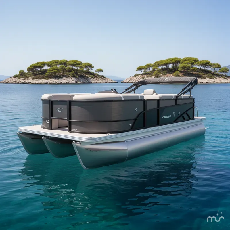 Slide: The Image of Crest Classic 200 SF Pontoon 2025 - 2