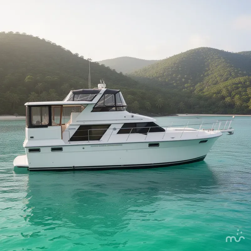 Slide: The Image of Carver Yachts 42 Aft Cabin Motor Yacht 1987 - 2