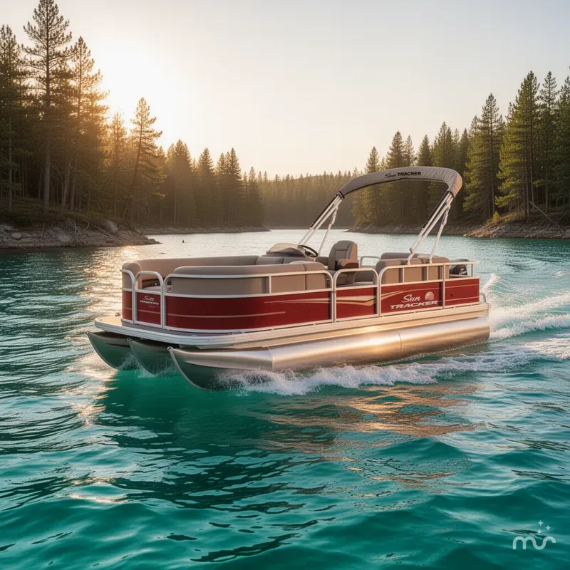 Slide: The Image of Sun Tracker Party Barge 18 DLX 2025 - 4