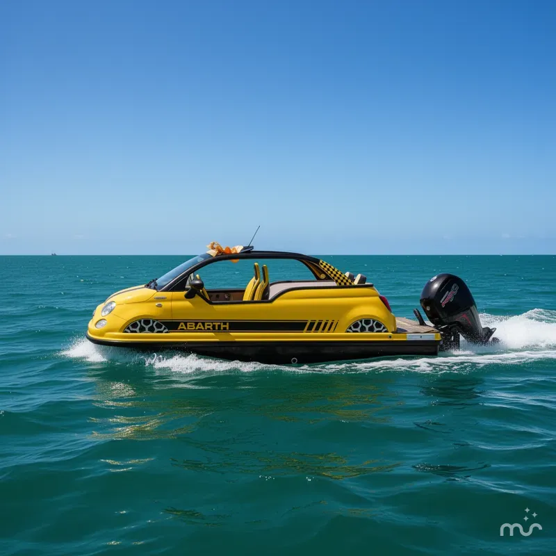 Slide: The Image of Car Off-Shore Fiat 500 Abarth 2025 - 1