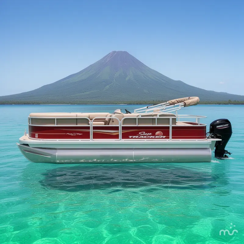 Slide: The Image of Sun Tracker Party Barge 18 DLX 2025 - 2