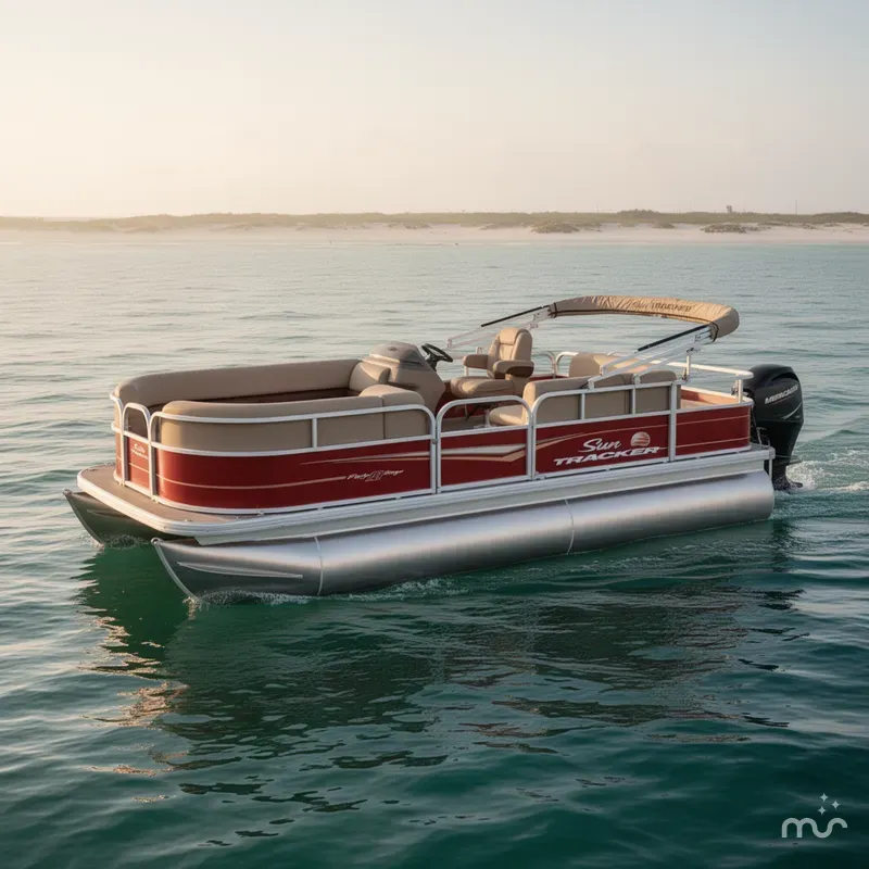 Slide: The Image of Sun Tracker Party Barge 18 DLX 2025 - 0